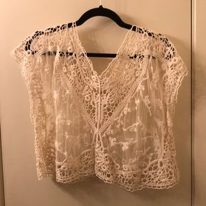 Sheer lace top - great for festivals!